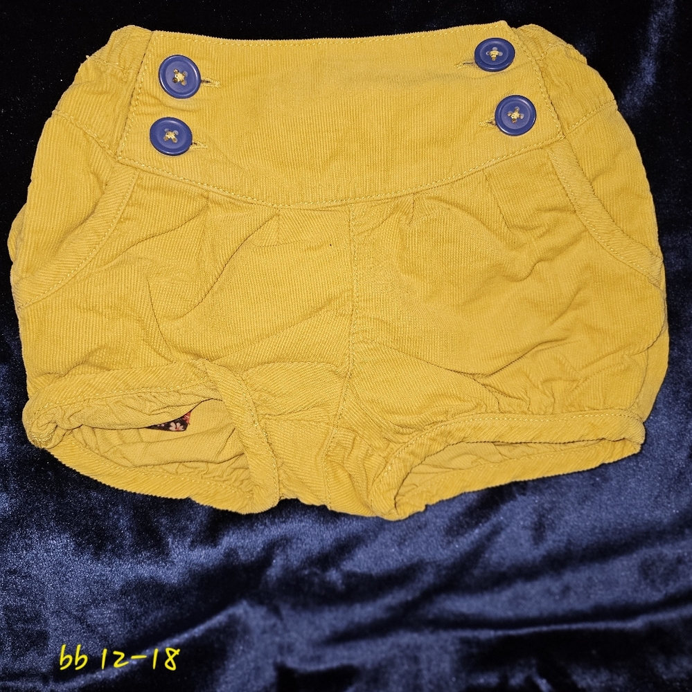 Yellow Kids Bottoms with Button Detail Baby Boden 12-18